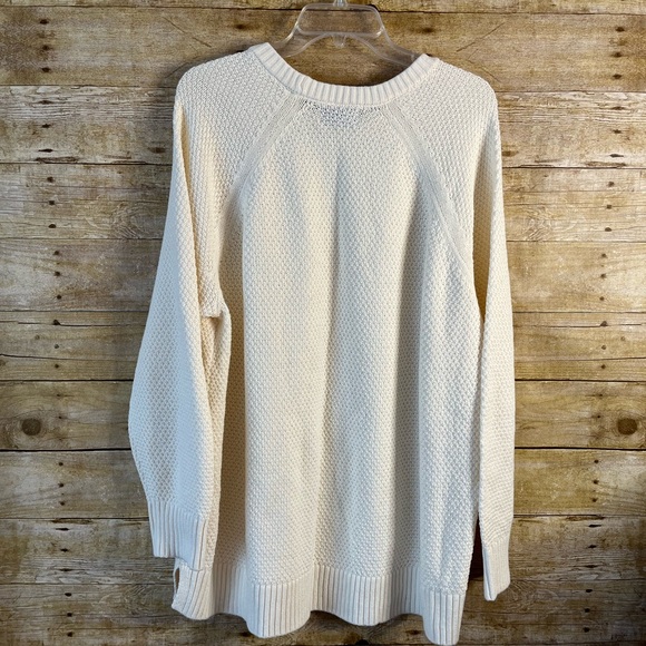 Old Navy Women’s Chunky Cable Knit Off White Cream Sweater Tunic EUC Size XL - Picture 7 of 8
